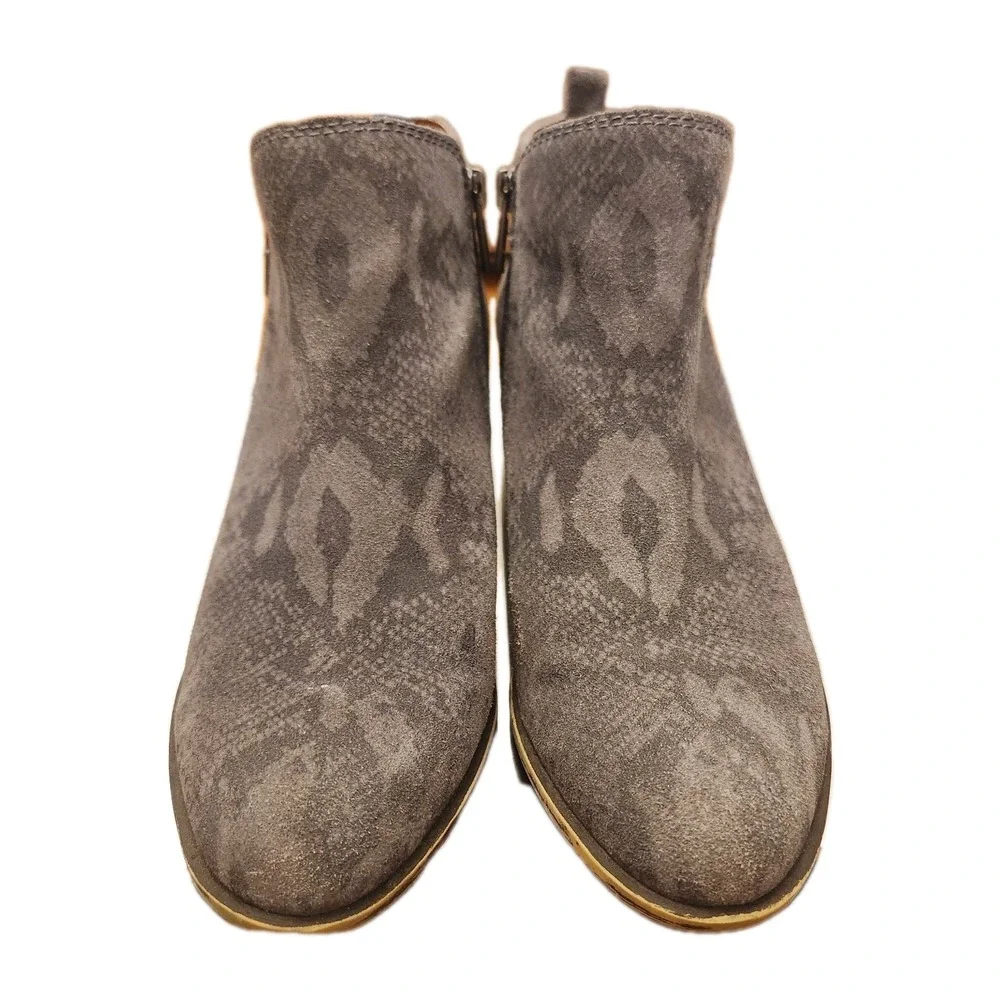 Lucky Brand Womens Basel Grey Snakeskin‎ Look Booties Size 8 M